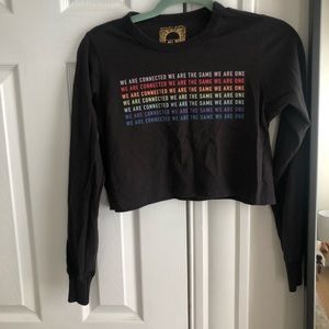 Spiritual gangster long sleeve crop top